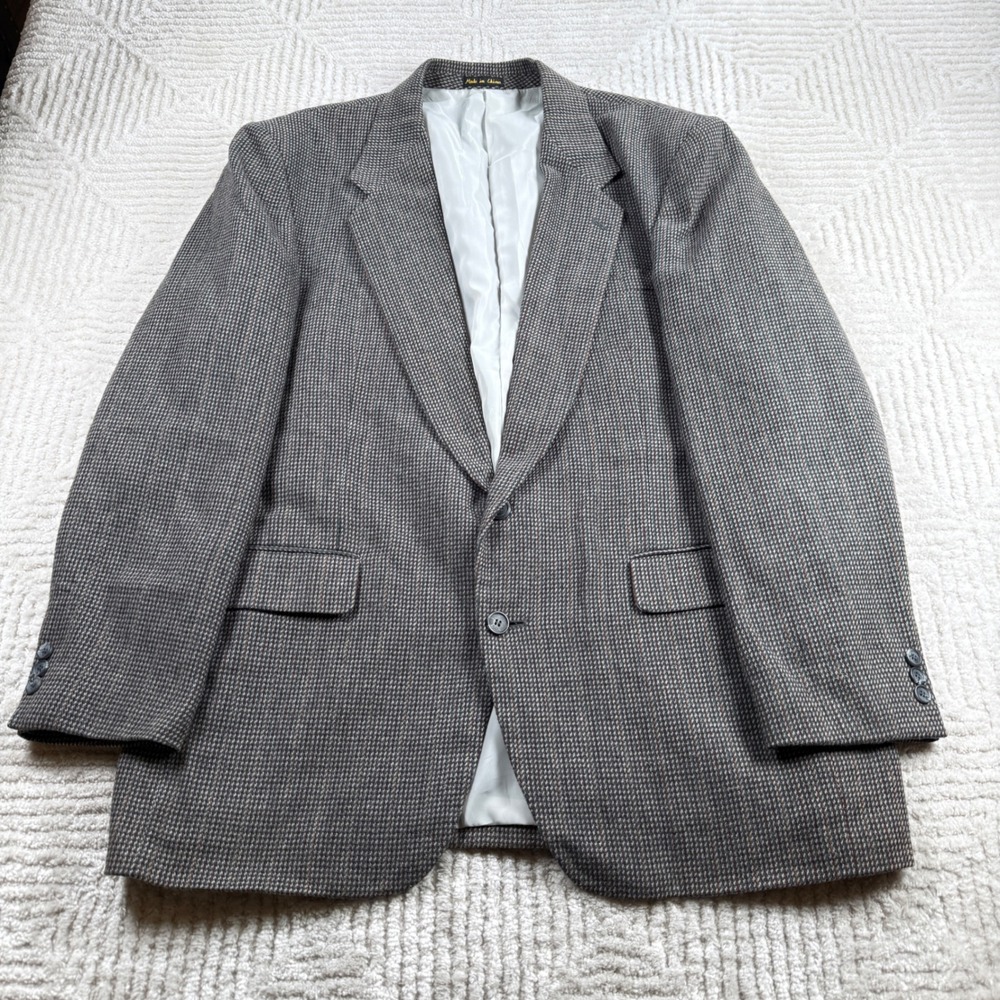 Vintage Jordache Blazer Mens 46L Linen Wool Sport Coat Academic Old Money 80s